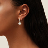 Lulia Medium 14K Gold Hoops w. Diamonds