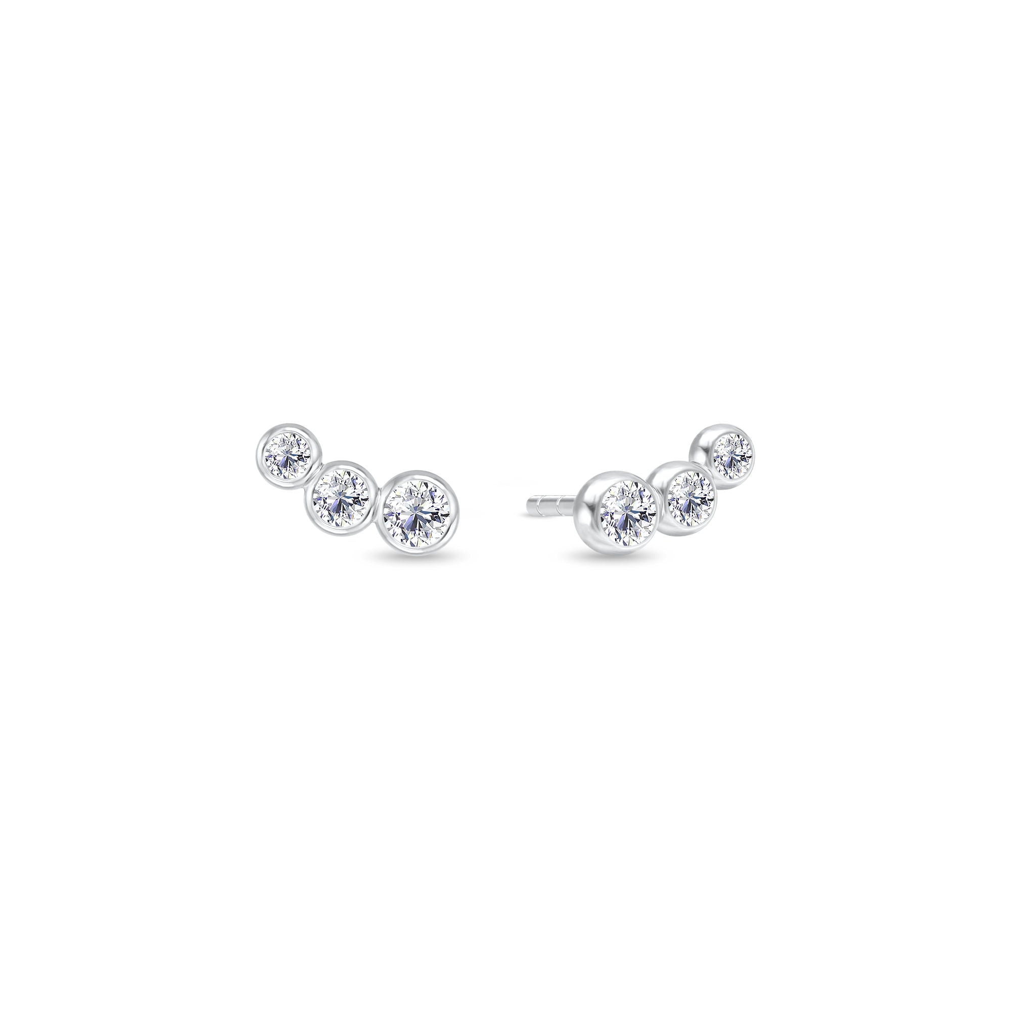 Lumen 18K Whitegold Studs w. Diamonds