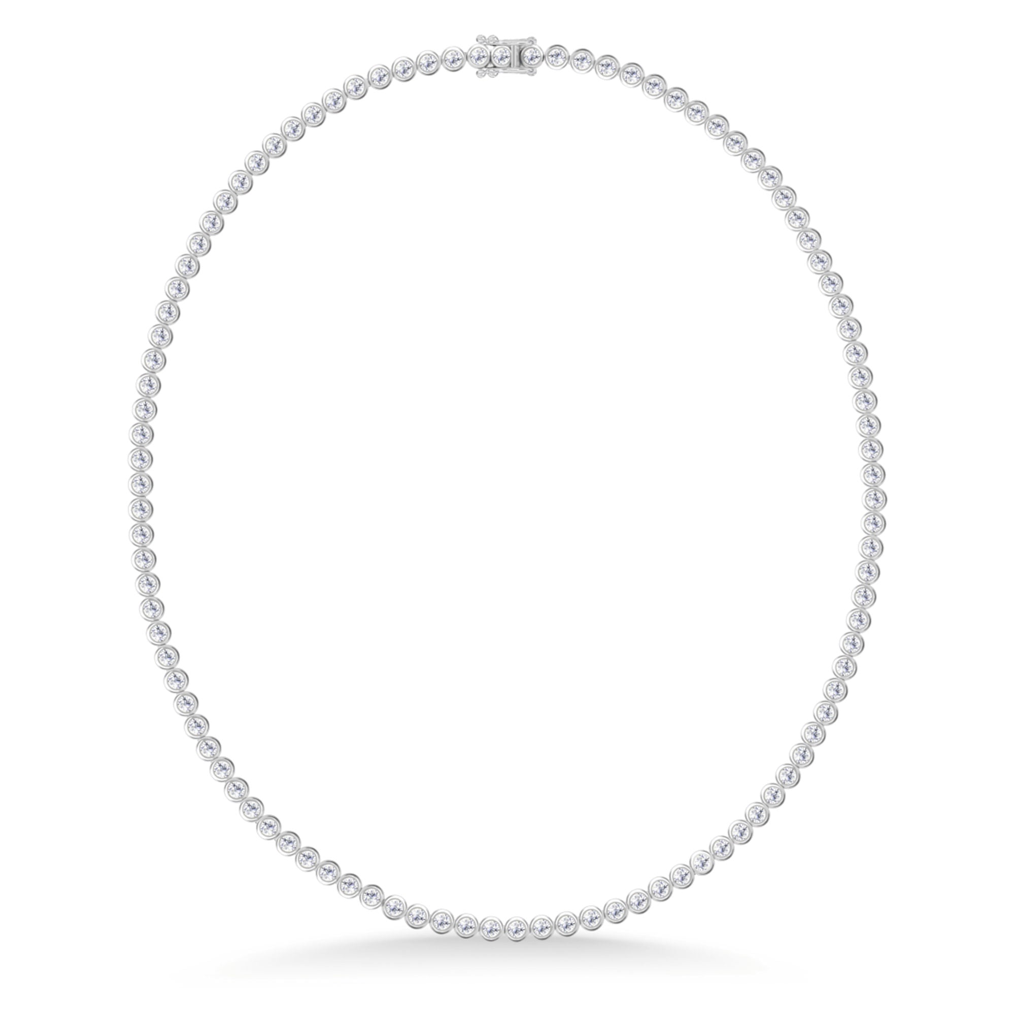 Lumi Collier 18K Hvidguld Tennis Halskæde m. Diamanter