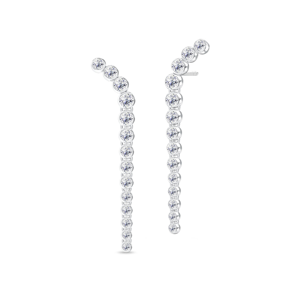 Lumi 18K Whitegold Studs w. Diamonds