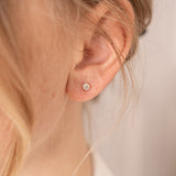 Lumina 18K Gold Studs w. Diamond 0.46 ct