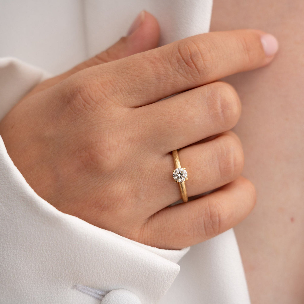 Lumina 18K Gold Ring w. Diamond 0.50 ct