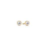 Luster 18K Gold Studs w. Diamonds