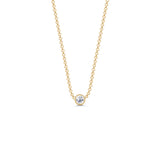 Luster 18K Gold Necklace w. Diamond