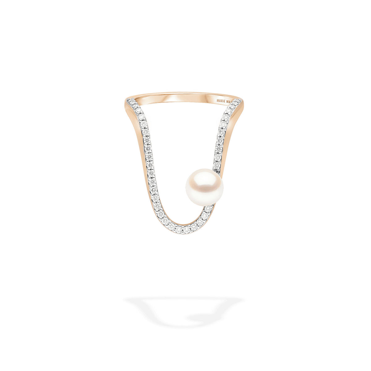 mariemas radiant ring 18k rose gold pearl diamonds 1 (1)