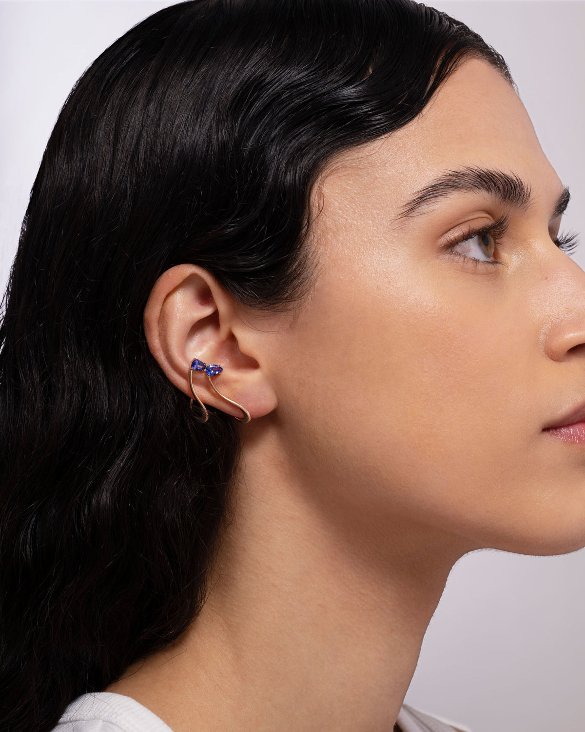 Single Nova 18K Rosaguld Ørering m. Tanzanit