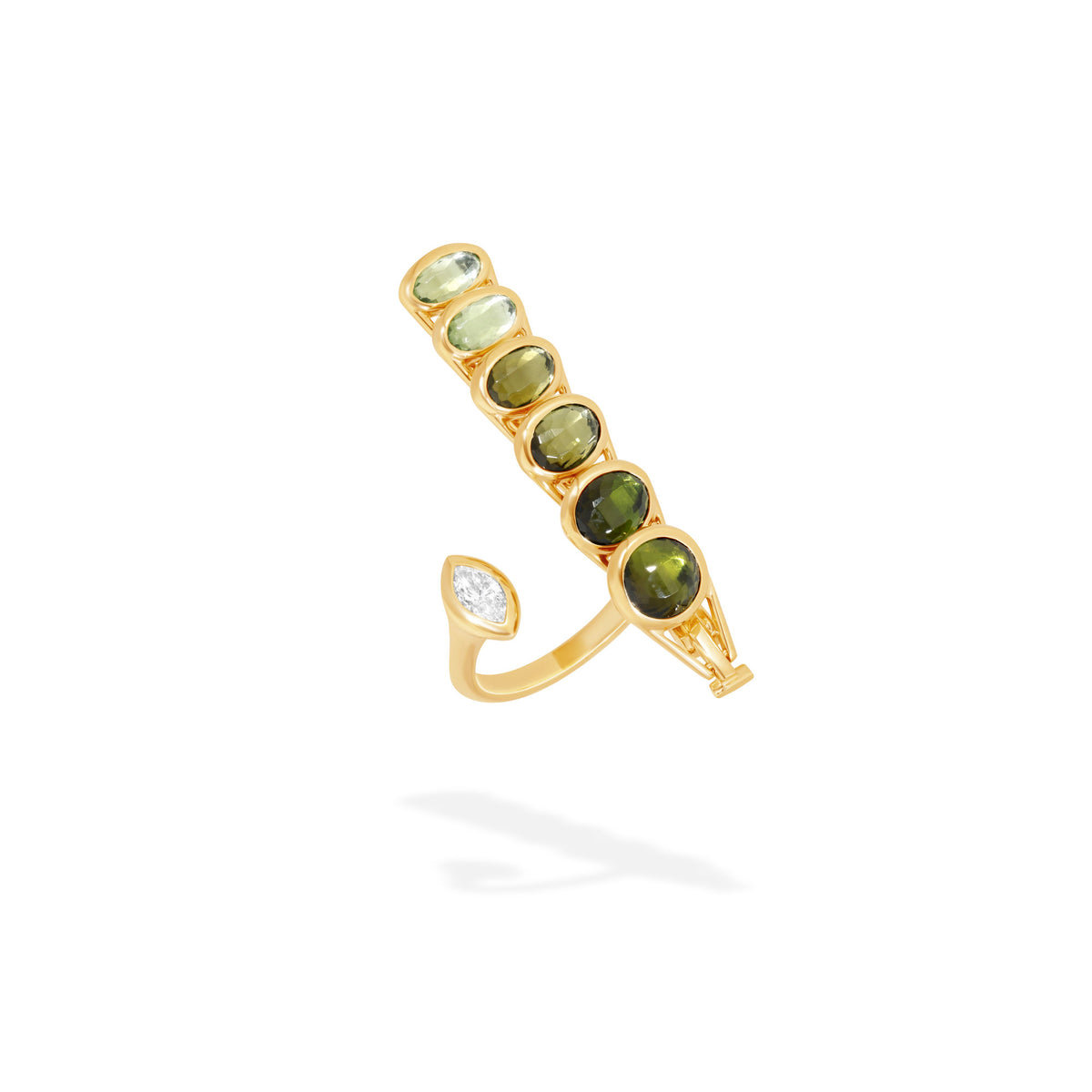 marie mas dancing open ring yellow gold 2