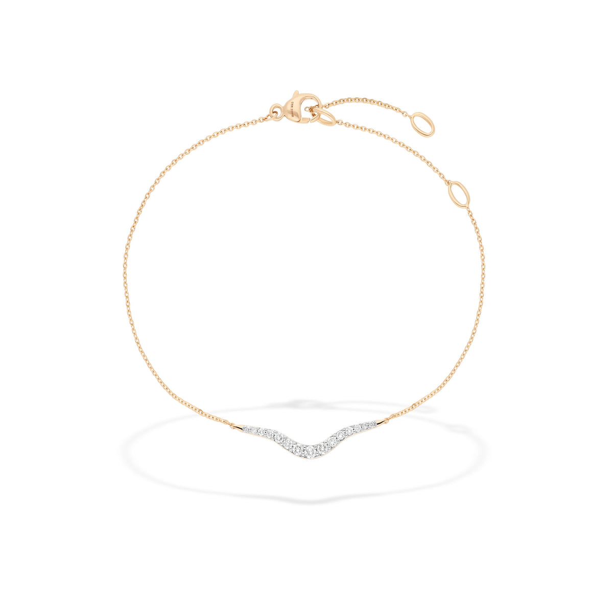 marie mas petit radiant chain bracelet rose gold & diamonds 3