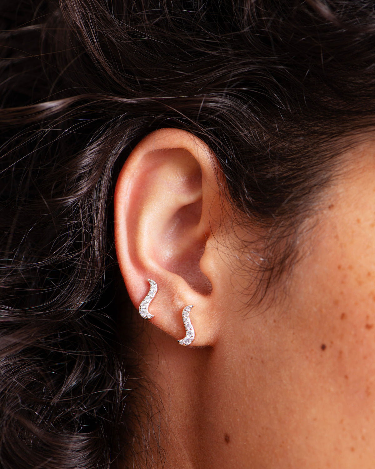 marie mas radiant stud earrings rose gold & diamond 2