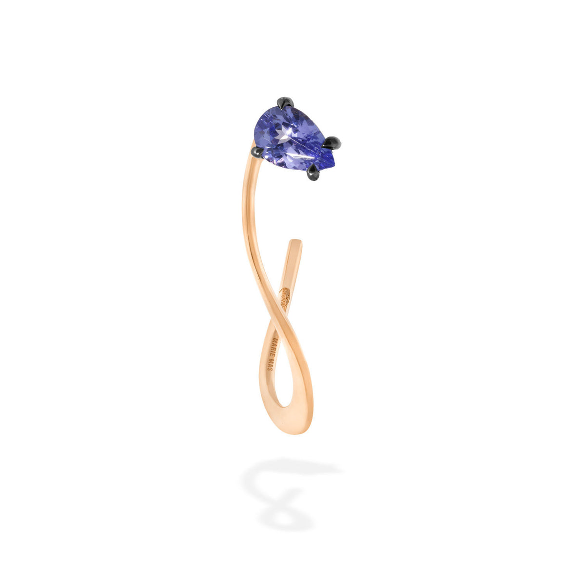 marie mas nova ear jewel pear tanzanite