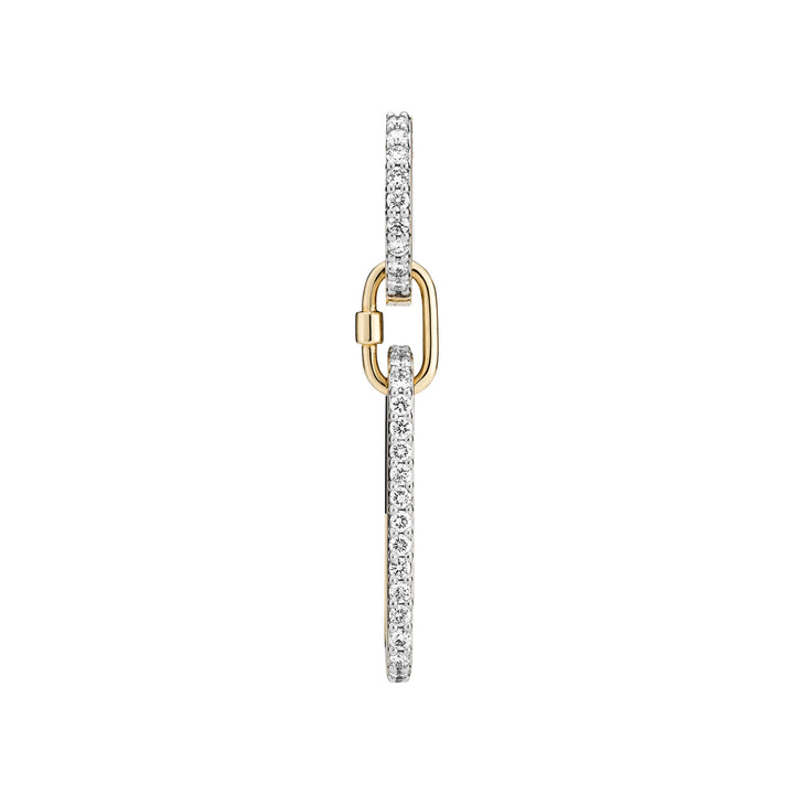 Memory Lane Blue & Orange 14K Gold Earring w. Lab-Grown Diamonds