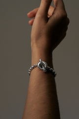 Puka Belcher Silver Bracelet