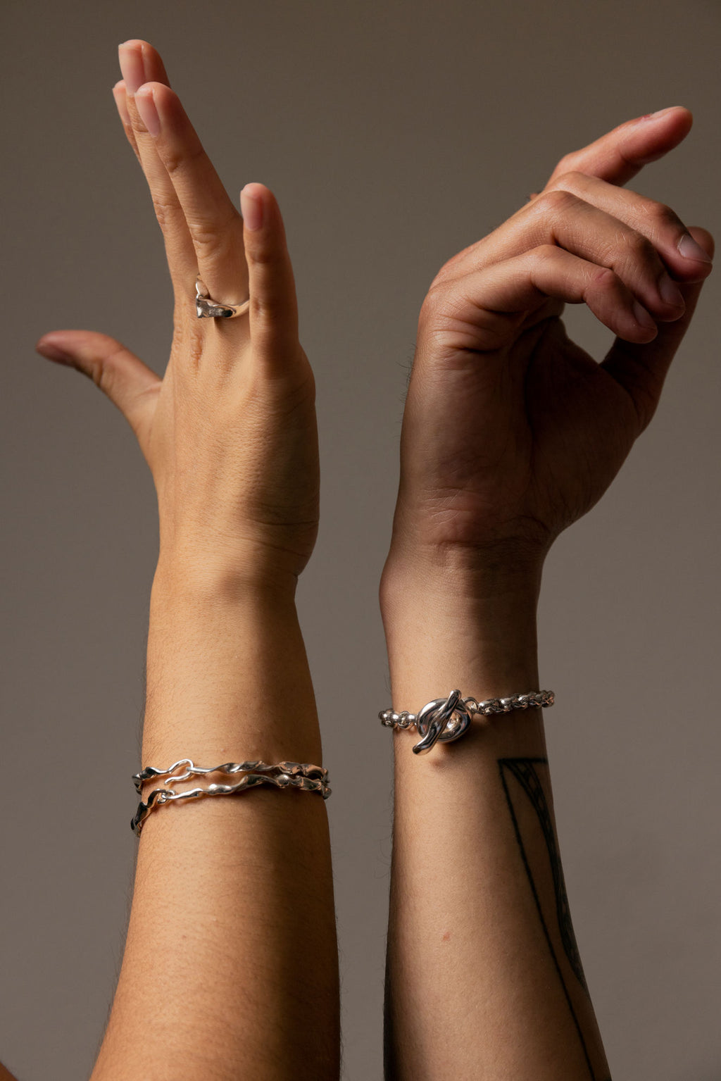 Puka Belcher Silver Bracelet