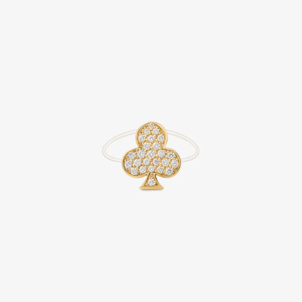 Harmonie Nylon 18K Gold Ring w. Lab-Grown Diamonds