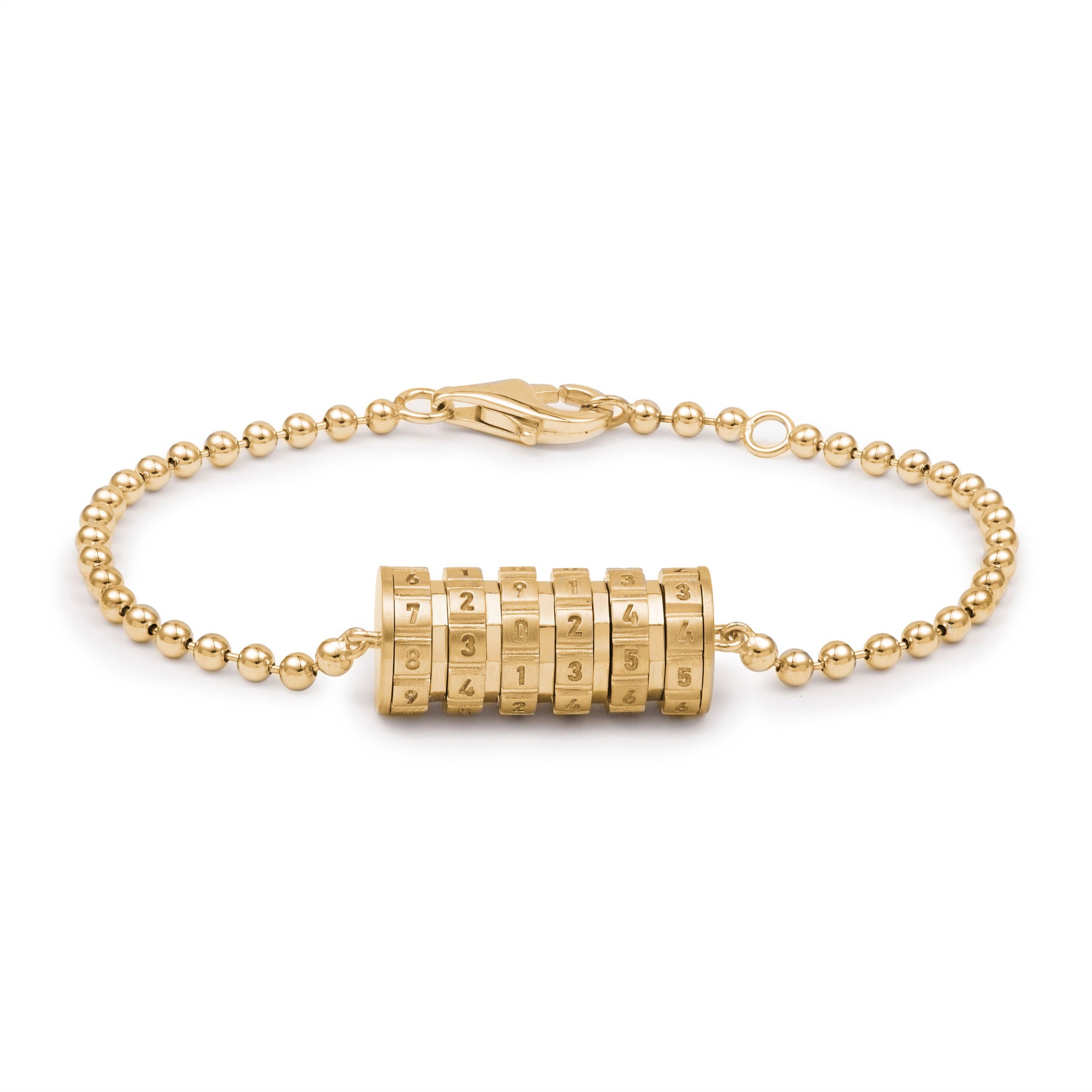 Numbers 18K Gold Bracelet