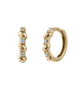 Rope Diamond 18K Gold Huggie