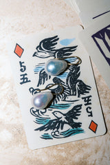 Barock 18K Gold Drop Ohrringe w. Perlen