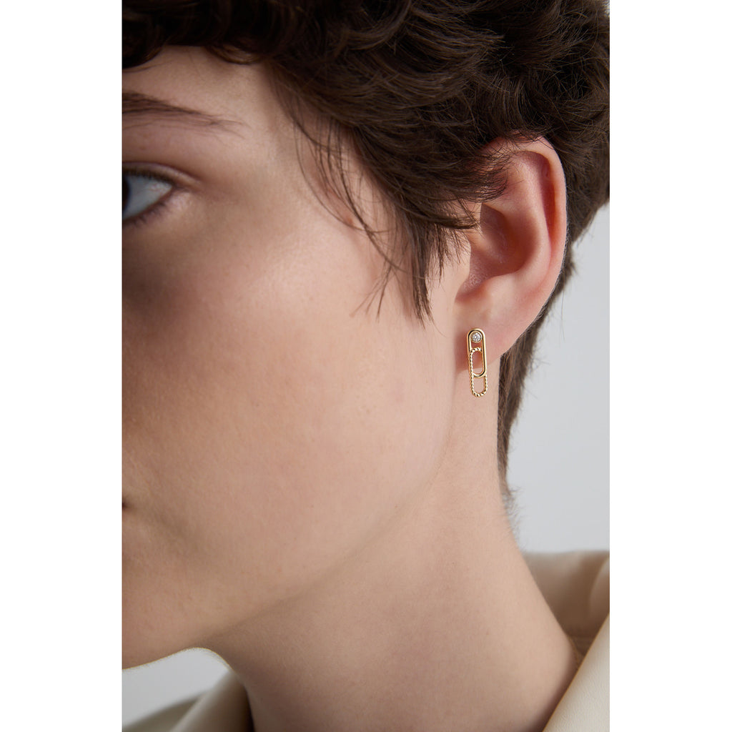 Elements N°2 18K Gold Earring w. Diamond