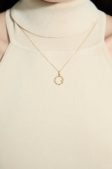 Liquid N°5 18K Gold Pendant w. Diamond