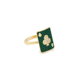 Lucky Harmonie Lacquer Pinkie 18K Gold Ring w. Lab-Grown Diamonds