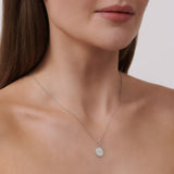 Bespoke Medallion 18K Whitegold Necklace w. Diamonds