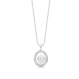 Bespoke Medallion 18K Whitegold Necklace w. Diamonds