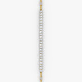 Paperclip Medium 14K Gold Tennis Bracelet w. Lab.Grown Diamonds