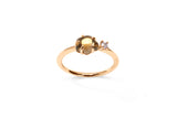 Mittelwolke 18K Rosengold Ring w. Smokey Quartz & Diamond