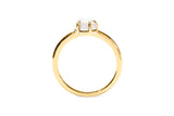 Mid Cloud 18K Gold Ring w. Milchquarz