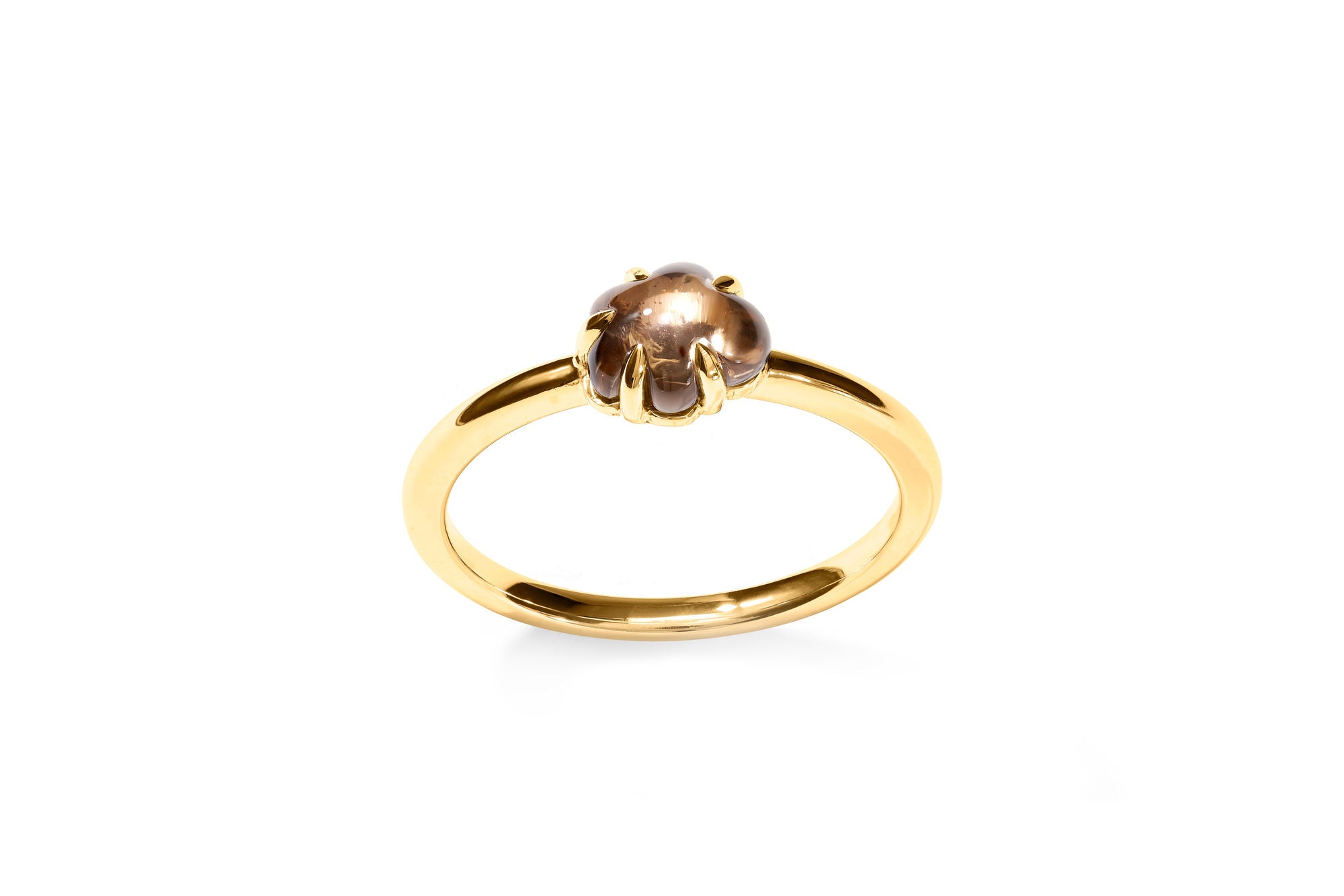 Mid Cloud 18K Guld Ring m. Smokey Kvarts