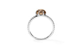 Mid Cloud Pavé 18K Whitegold Ring w. Smokey Quartz & Diamanten