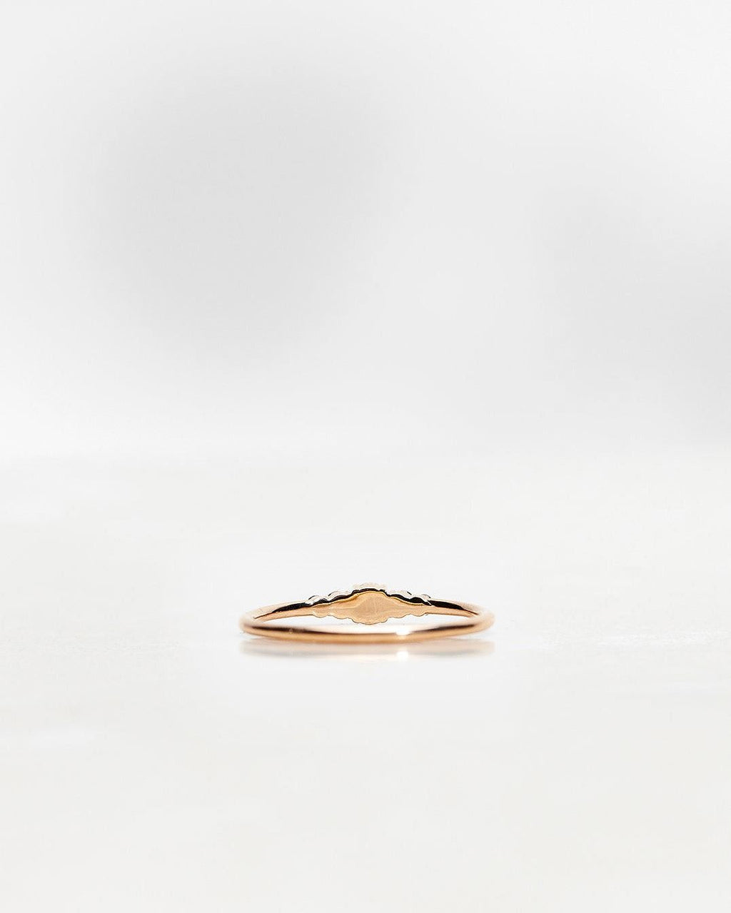 Mini Elise 18K Gold, Whitegold oder Rosengold Ring w. Dunkle Schokoladendiamanten