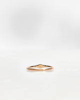 Mini Elise 18K Gold, Whitegold oder Rosengold Ring w. Dunkle Schokoladendiamanten