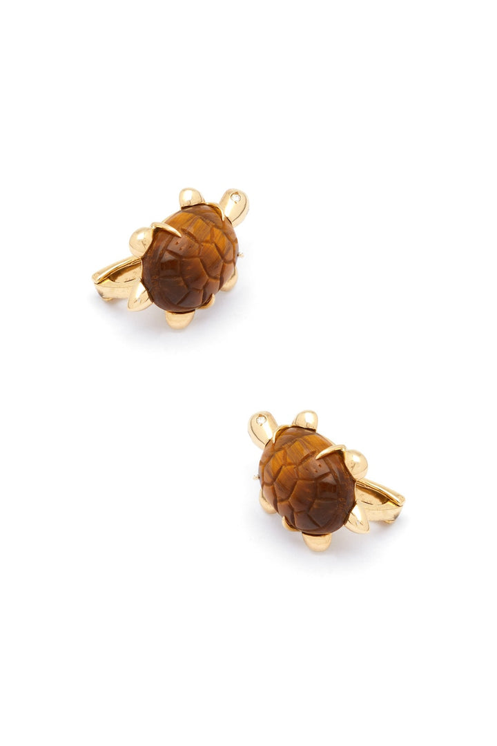 Miniaturschildkröte 18k Gold Ohrring