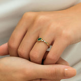 Seraphina Wing 18K Gold Ring w. Sapphires & Diamonds