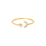 Moonlight, you're my Starlight Ring aus 18K Gold mit Diamanten