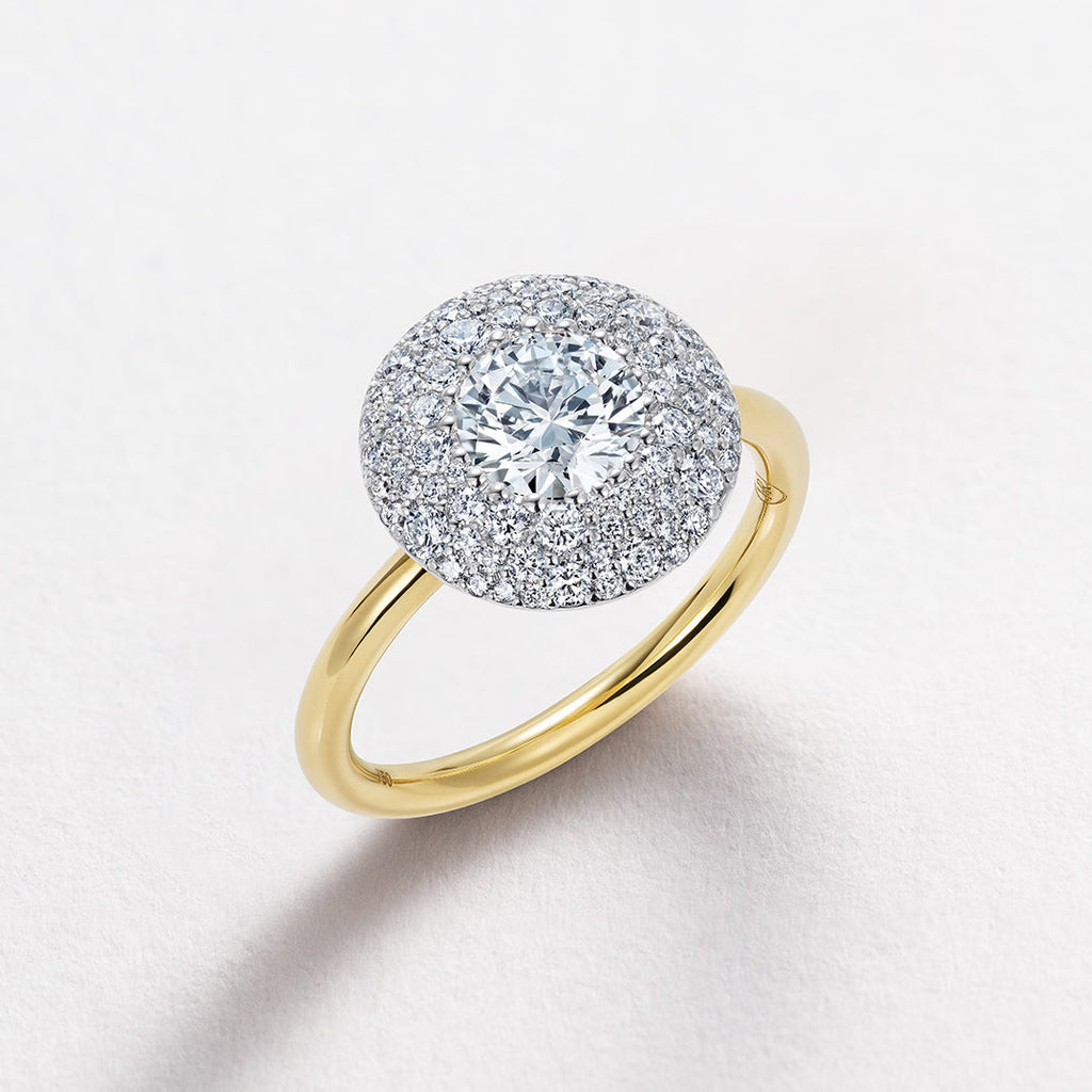 Diamond Mosaic 18K Gold Ring