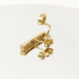 Bloom 18K Gold Studs w. Floating Lab-Grown Diamond
