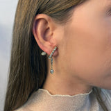 Bloom 18K Gold Studs w. Floating Lab-Grown Diamond