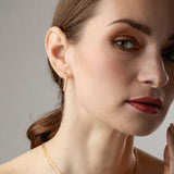 Celestia Climber & Irida 18K Gold Plated Earrings w. Zirconias