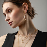 Borea 18K Gold Plated Pendant w. Zirconias