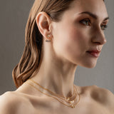 Zefiro 18K Gold Plated Pendant w. Zirconias