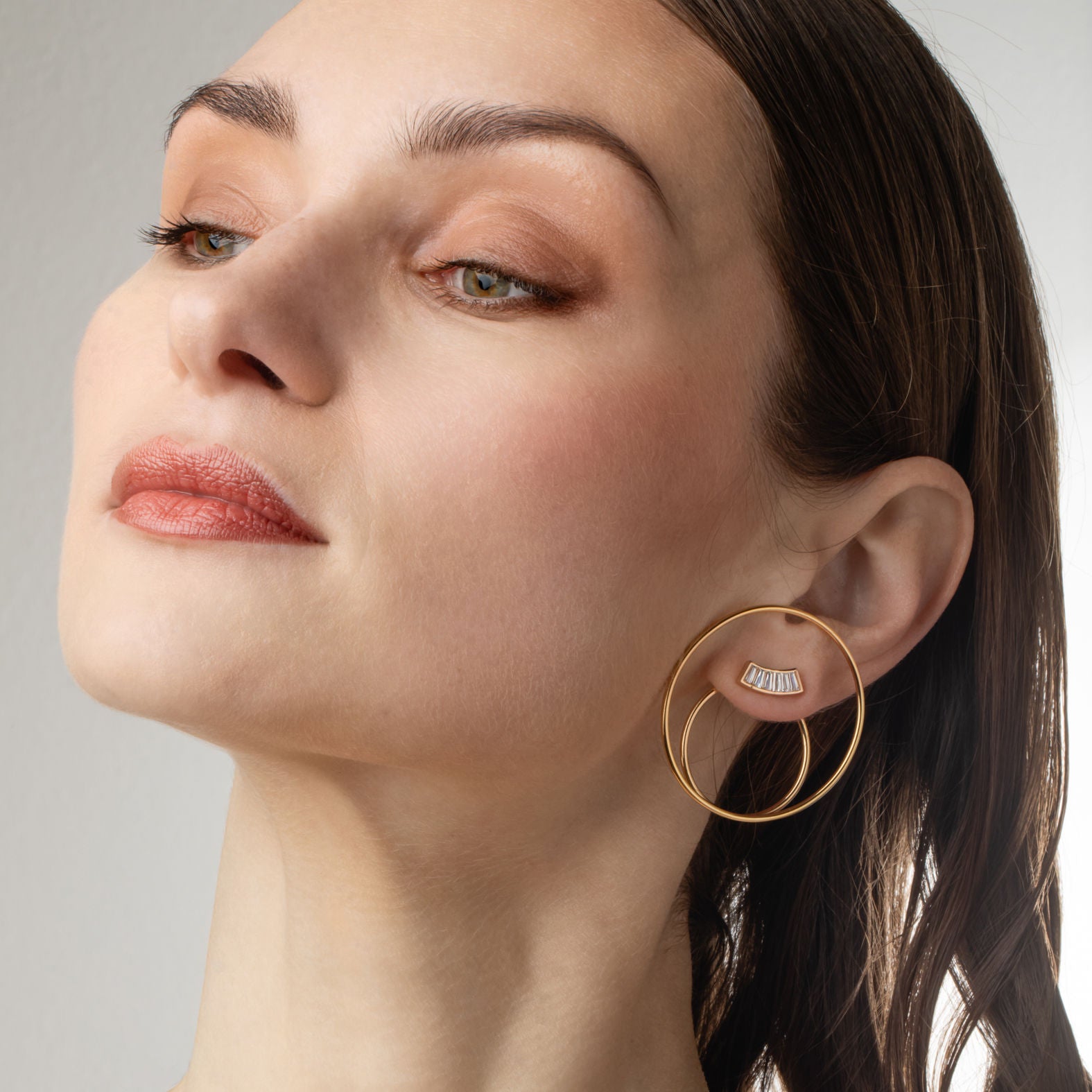 Cosmic Dance 18K Gold Plated Earrings w. Zirconias