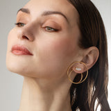 Cosmic Dance 18K Gold Plated Earrings w. Zirconias