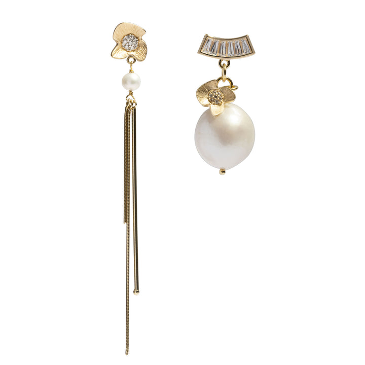 Eternal Spring 18k Forgyldte Øereinge w. Zirkoner