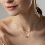 Irida 18K Gold Plated Necklace w. Zirconias