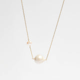 Luna 18K Gold Plated Necklace w. Pearl
