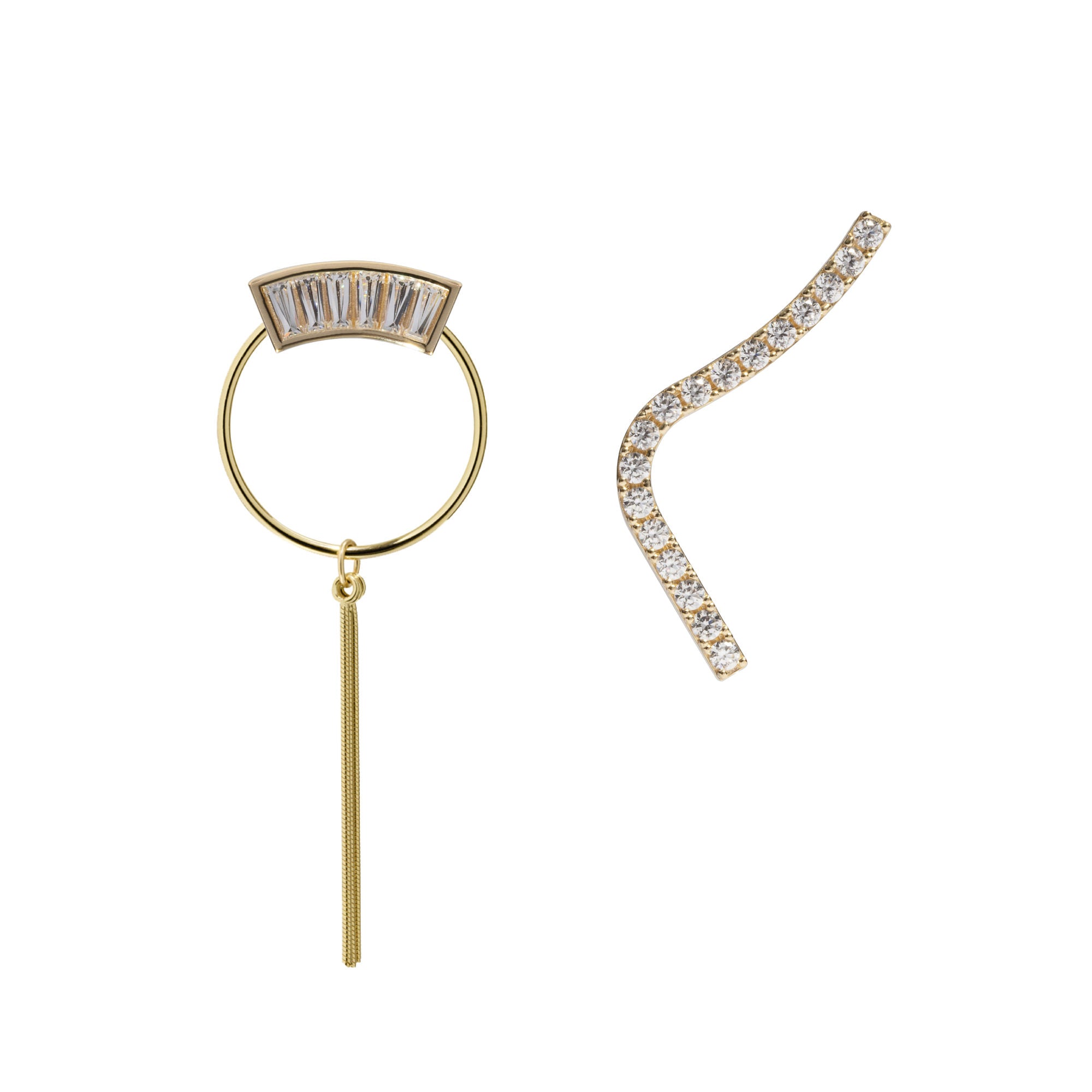 Celestial Whisper 18K Gold Plated Earrings w. Zirconias