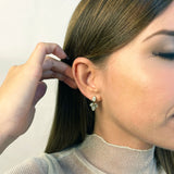 Eden Seed & Vine Charm 18K Gold Stud w. Lab-Grown Diamond