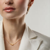 Ninfea 18K Gold Plated Earring w. Zirconias